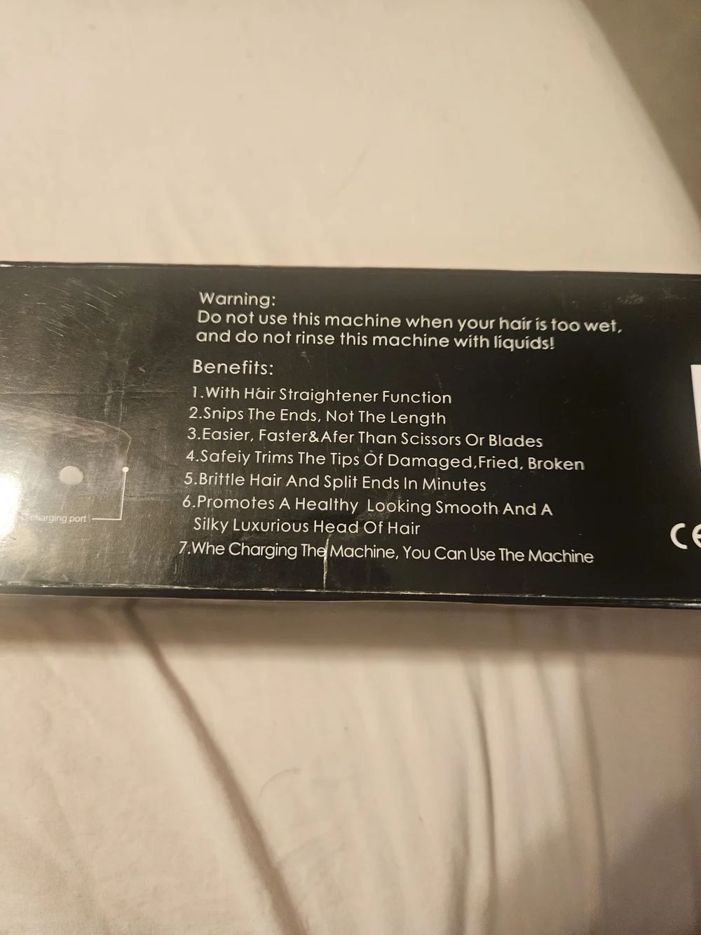 Black Cordless Split End Hair Trimmer